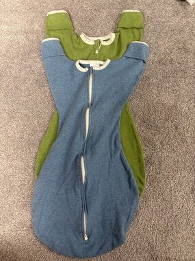 Blue & Green Two-Pack baby Sleep Sacks -